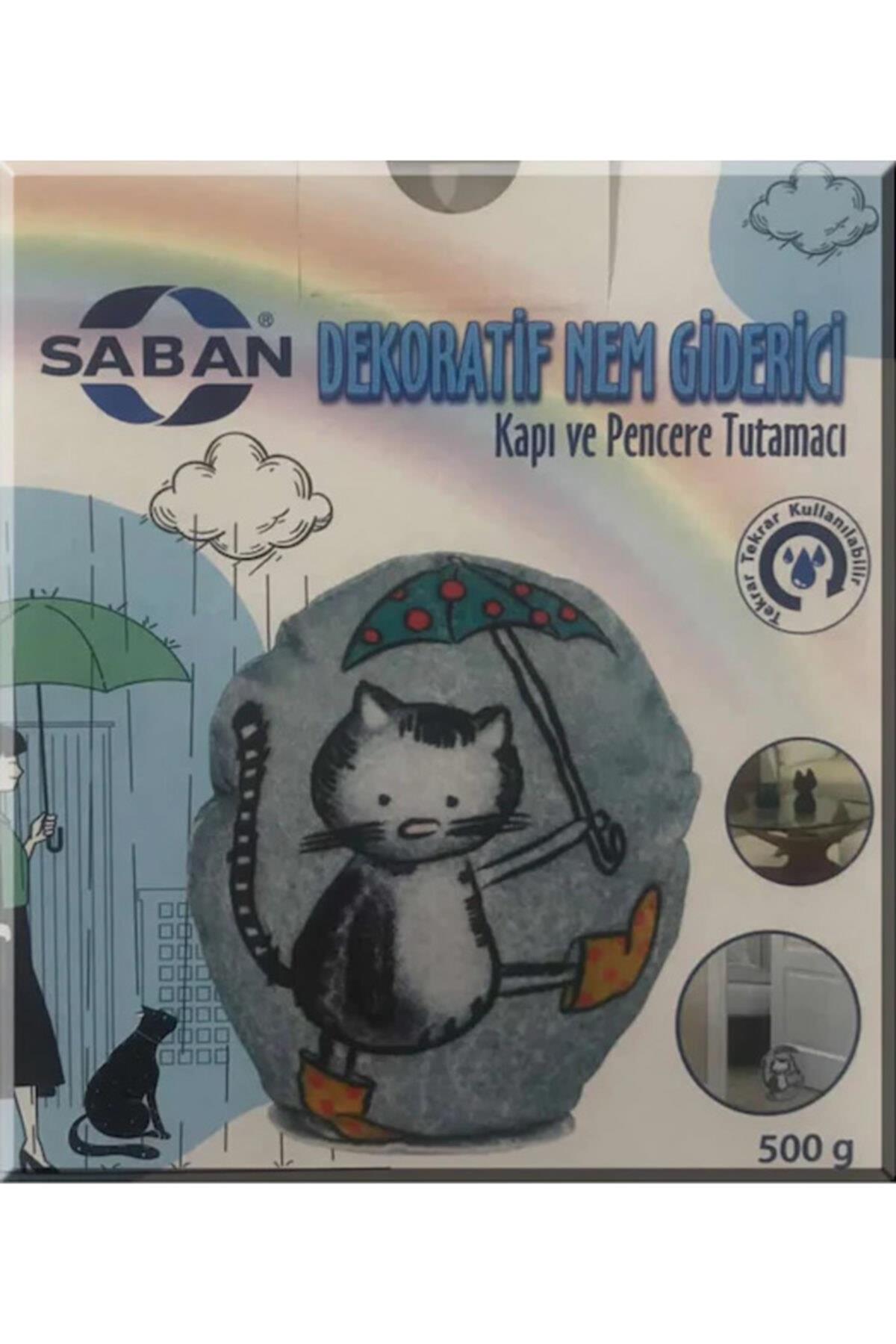 Dekoratif Nem Alıcı Rutubet Giderici Şemsiyeli  Kedi Kapı Pencere Tutamacı - Resim 2