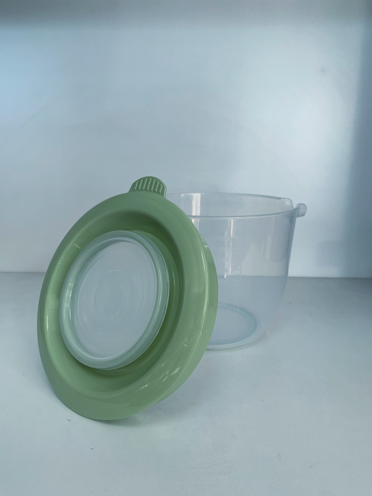 Yeşil, Kapaklı Mikser Kabı Kaydırmaz Tabanlı 2 Litre - Resim 4