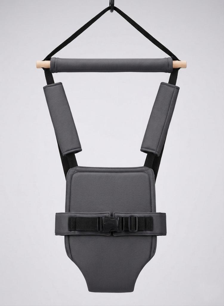Gri, Hoppala Zıpzıp - Tavana Asılan Yaylı Bebek Salıncağı - Ergonomik Konforlu Tasarım - Resim 3