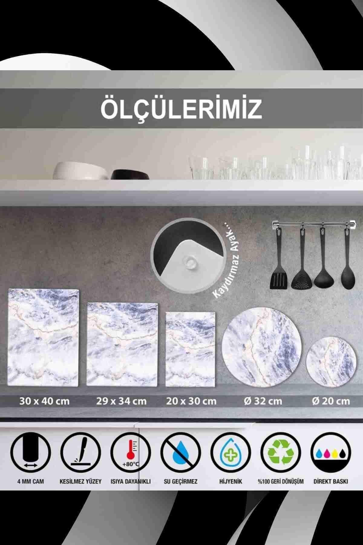 30x40 cm Cam Kesme Tahtası Model 91 - Resim 2