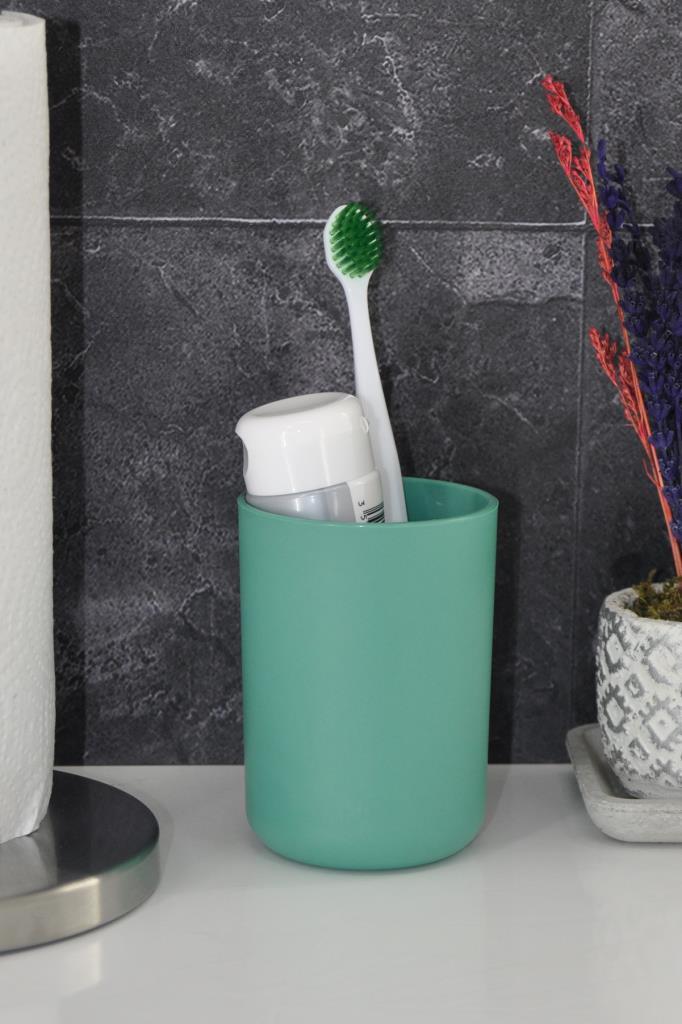 Turkuaz, Plastik Diş Fırçalık – 7,5×10 cm, Macunluk, Banyo Düzenleyici - Brasil Model - Resim 1