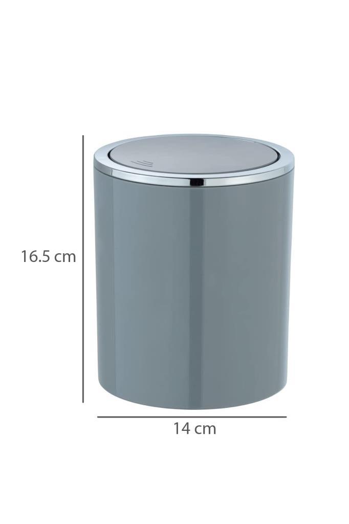 Gri, Çöp Kovası 2 Litre - İnca Model - Resim 2