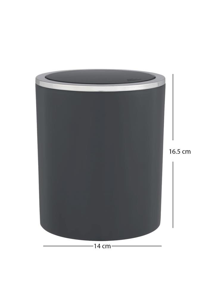Antrasit, Çöp Kovası 2 Litre - İnca Model - Resim 2