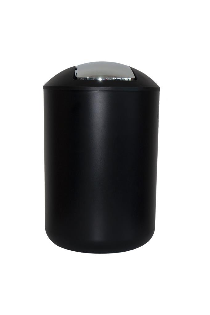 Siyah, Çöp Kovası 2 Litre - Brasil Model - Resim 2