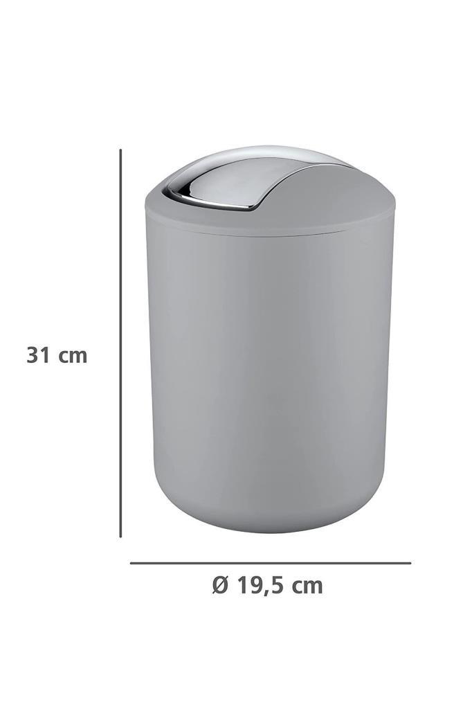2'li Gri, Çöp Kovası 6,4 Litre ve 2 Litre - Brasil Model - Resim 1