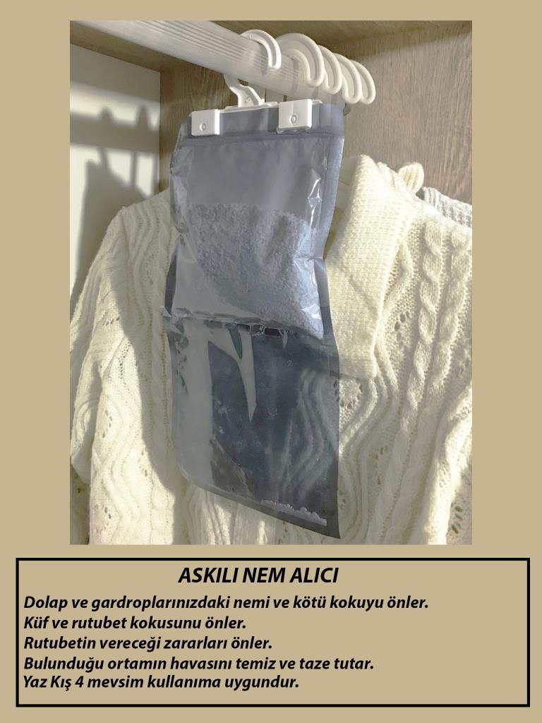 2 Adet 250 gr Askılı Dolap içi Nem alıcı - Resim 4